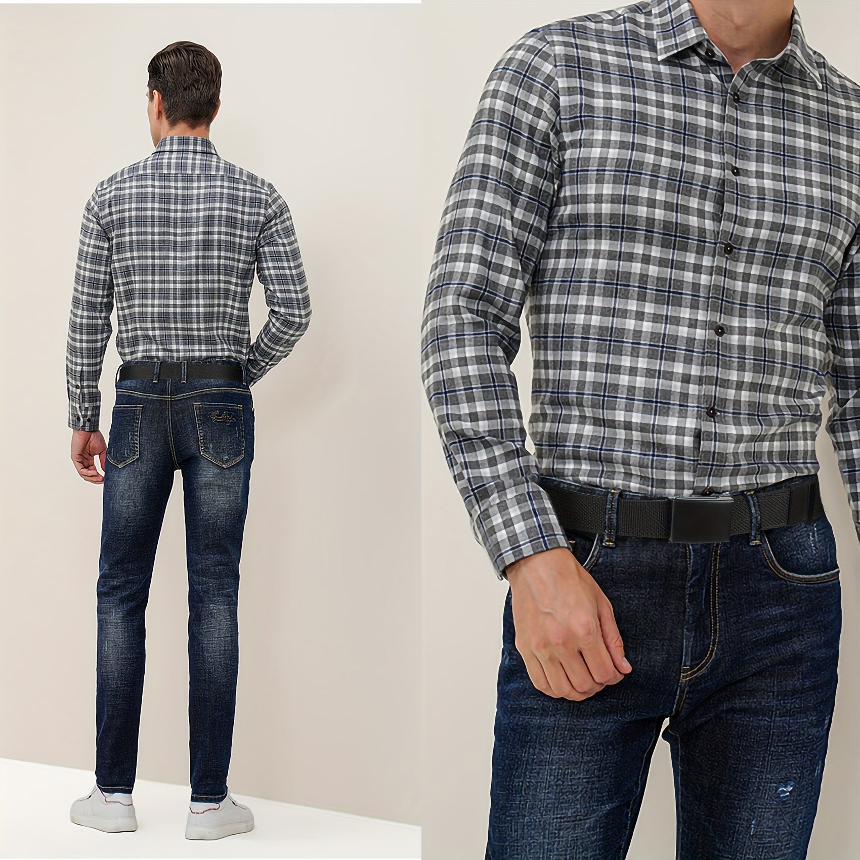 Ceinture en Nylon Extensible Confort pour Hommes Grande Taille - Noire, Réglable jusqu'à 75 Pouces pour les Grands et Forts