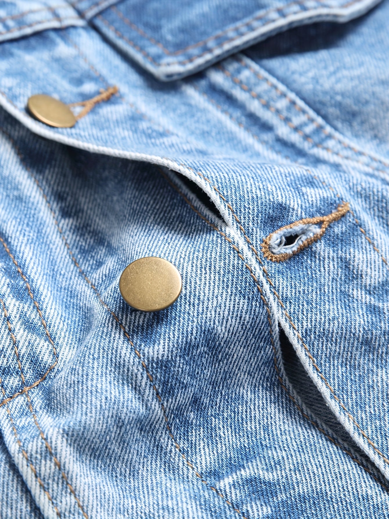 Veste en jean décontractée pour homme, mélange de coton, non extensible, couleur unie, sans manches, col à revers, coupe standard, tissée avec détails de poches