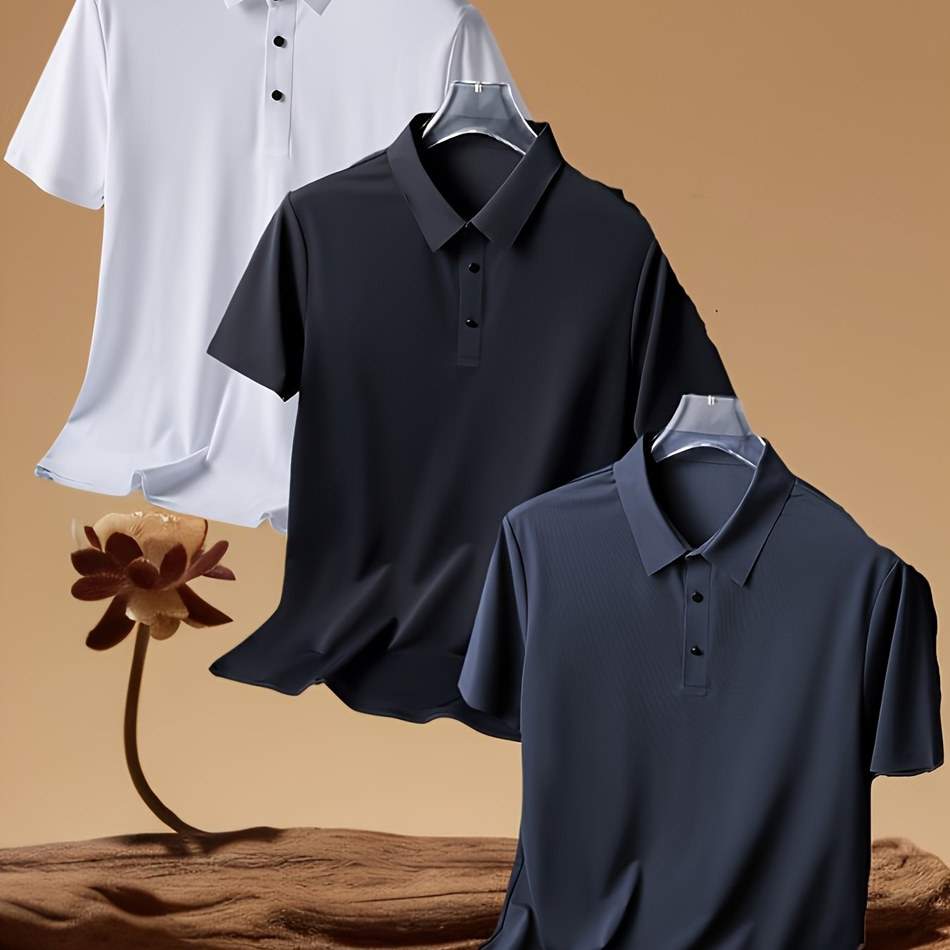 New Summer Solid Color Simple Casual Sports Polo Shirt for Men with a Collar And Short Sleeves.