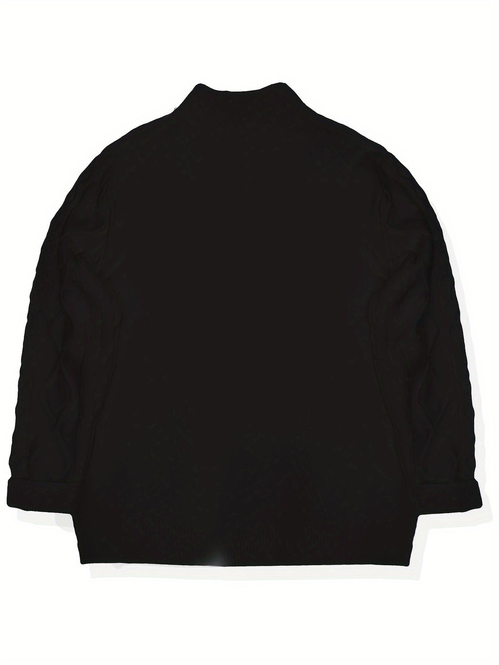 Pull Homme Décontracté Uni - Lavable en Machine, Élasticité Moyenne, Col et Fermeture 1\u002F4 Zip, Coupe Regular pour Automne\u002FHiver, Confort Chaud Quotidien, Encolure Élégante