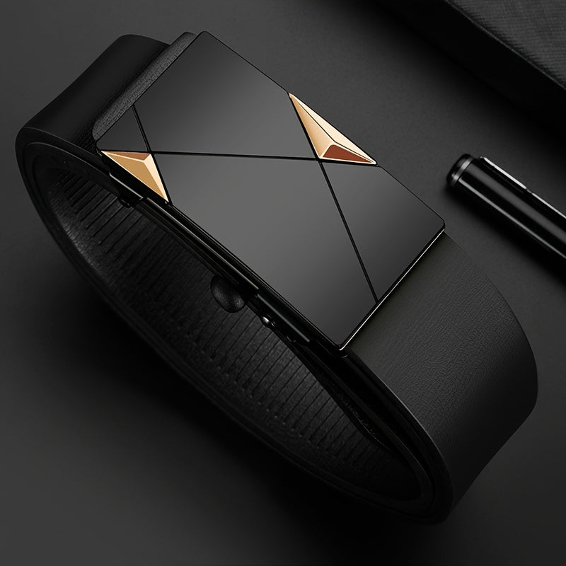 Lot de 3 Ceintures pour Hommes, Ceinture d'Affaires à la Mode, Ceinture Élégante pour Jean, Idéale pour le Col Blanc, Choix Parfait pour Mari ou Petit Ami