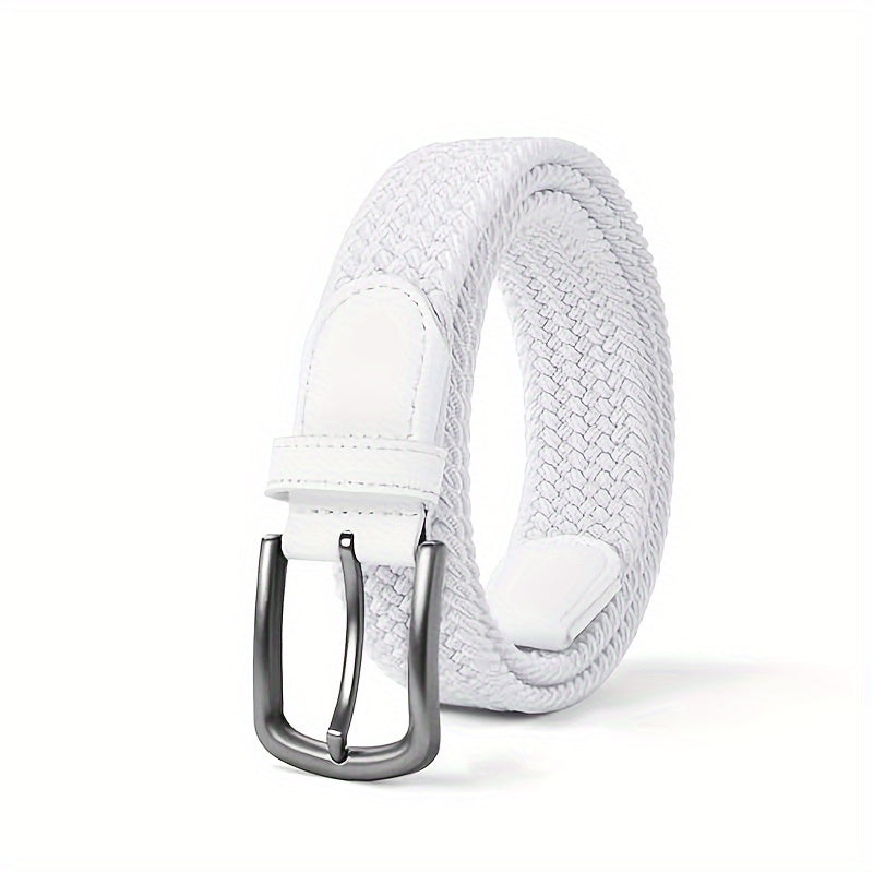 Ceinture pour homme, ceinture élastique, ceinture décontractée tissée 1 3\u002F8', pour homme, femme, junior, couleur\u002Ftaille complète avec coffret cadeau.