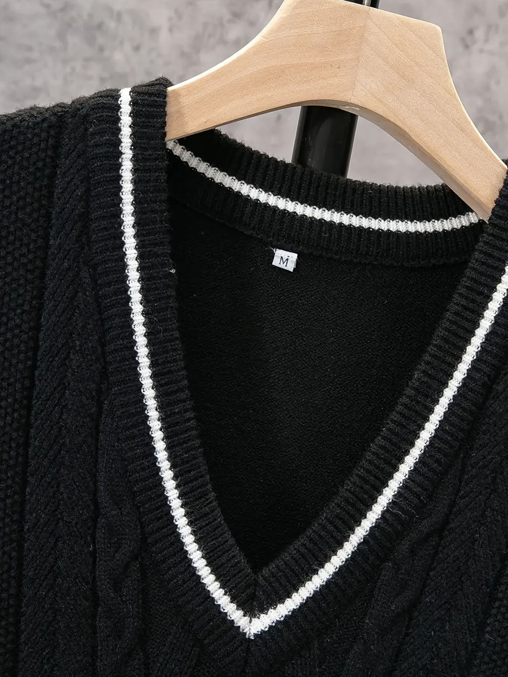 Gilet sans manches en viscose bleue pour homme - Design torsadé décontracté et sportif, col en V, élasticité moyenne, idéal pour la randonnée, les tenues décontractées et les activités de plein air.