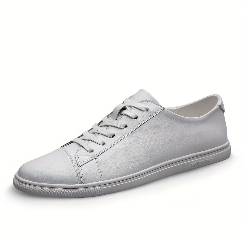 Men's Black and White Genuine Leather Comfortable Breathable Business Casual Flats, 11 Festive Occasions Suitable Product