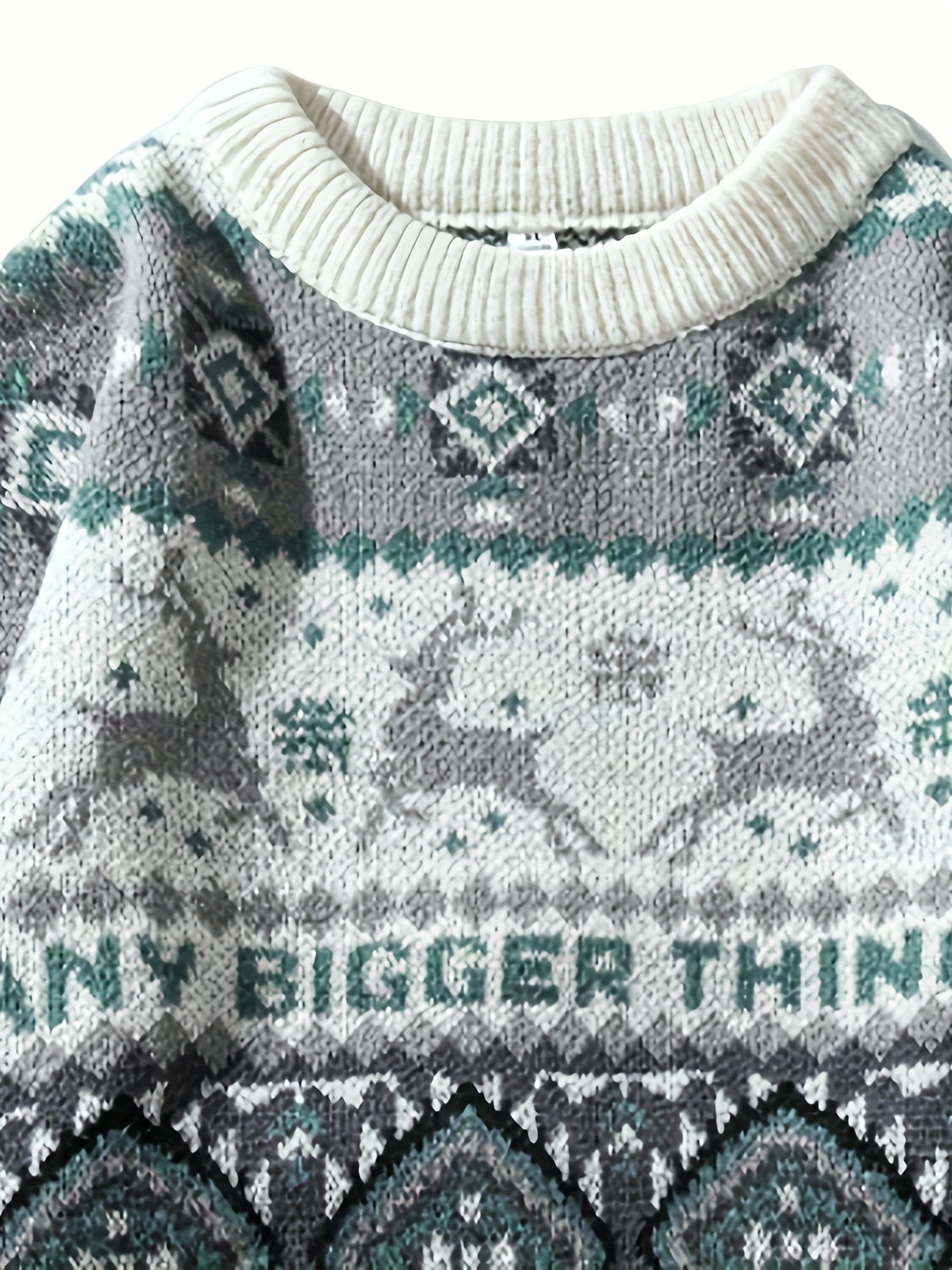 Pullover en tricot décontracté à imprimé de cerf de Noël pour homme, vêtements pour homme K-pop, automne-hiver.