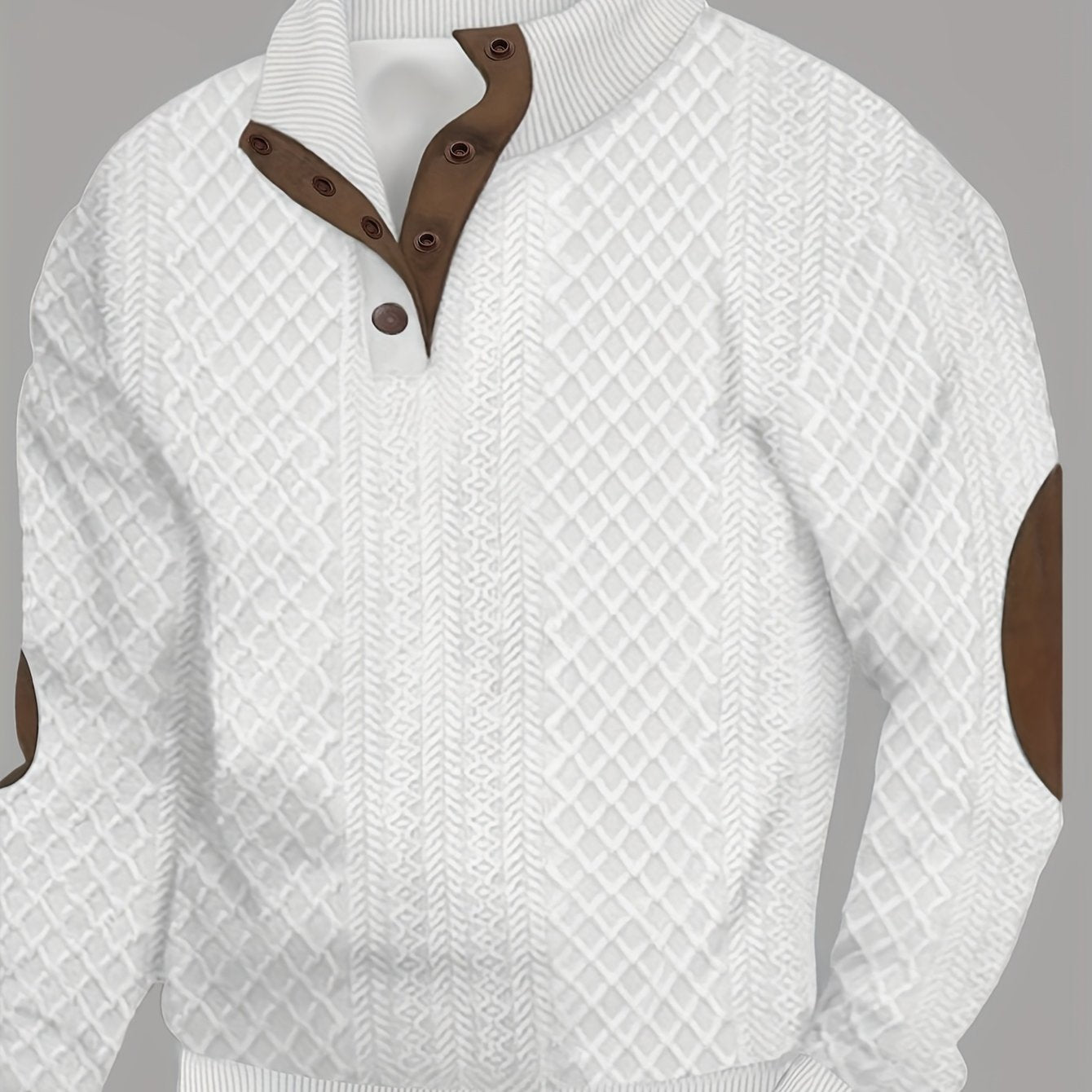 Pull-over Décontracté à Carreaux pour Homme - Col Rond Manches Longues Doux et Confortable, Lavable en Machine, Coupe Regular pour Printemps & Automne, Pull Mignon, Tricot Élégant, Poignets Côtelés, TAILLE PLUS