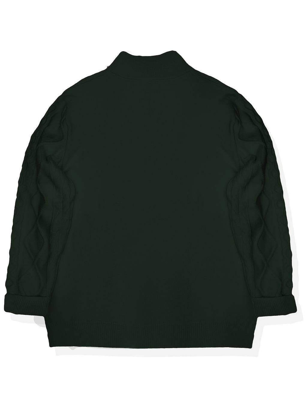 Pull Homme Décontracté Uni - Lavable en Machine, Élasticité Moyenne, Col et Fermeture 1\u002F4 Zip, Coupe Regular pour Automne\u002FHiver, Confort Chaud Quotidien, Encolure Élégante