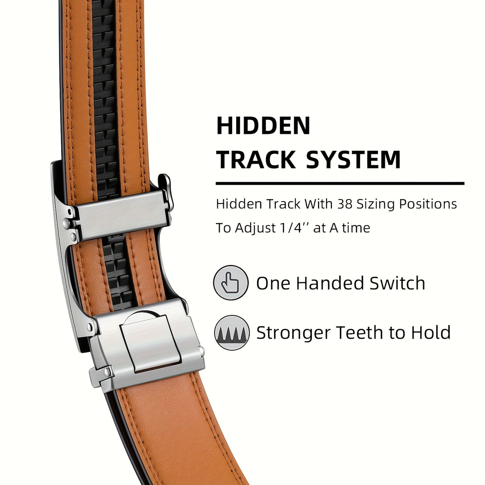 Ceinture en Cuir Véritable pour Homme Castle Korin - Noire Élégante avec Texture en Fibre de Carbone, Largeur Ajustable de 35mm, Boucle Automatique en Alliage pour Affaires ou Tenue Décontractée