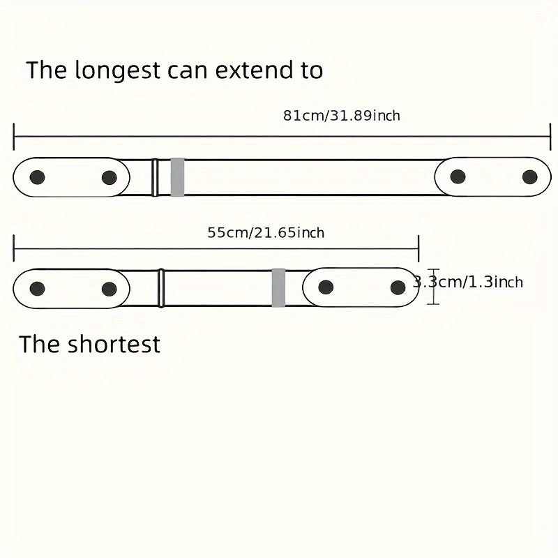 2pcs Ceinture en cuir PU élastique pour hommes sans boucle - Ceinture invisible, réglable et confortable en PU pour jeans et pantalons avec fermoir rond