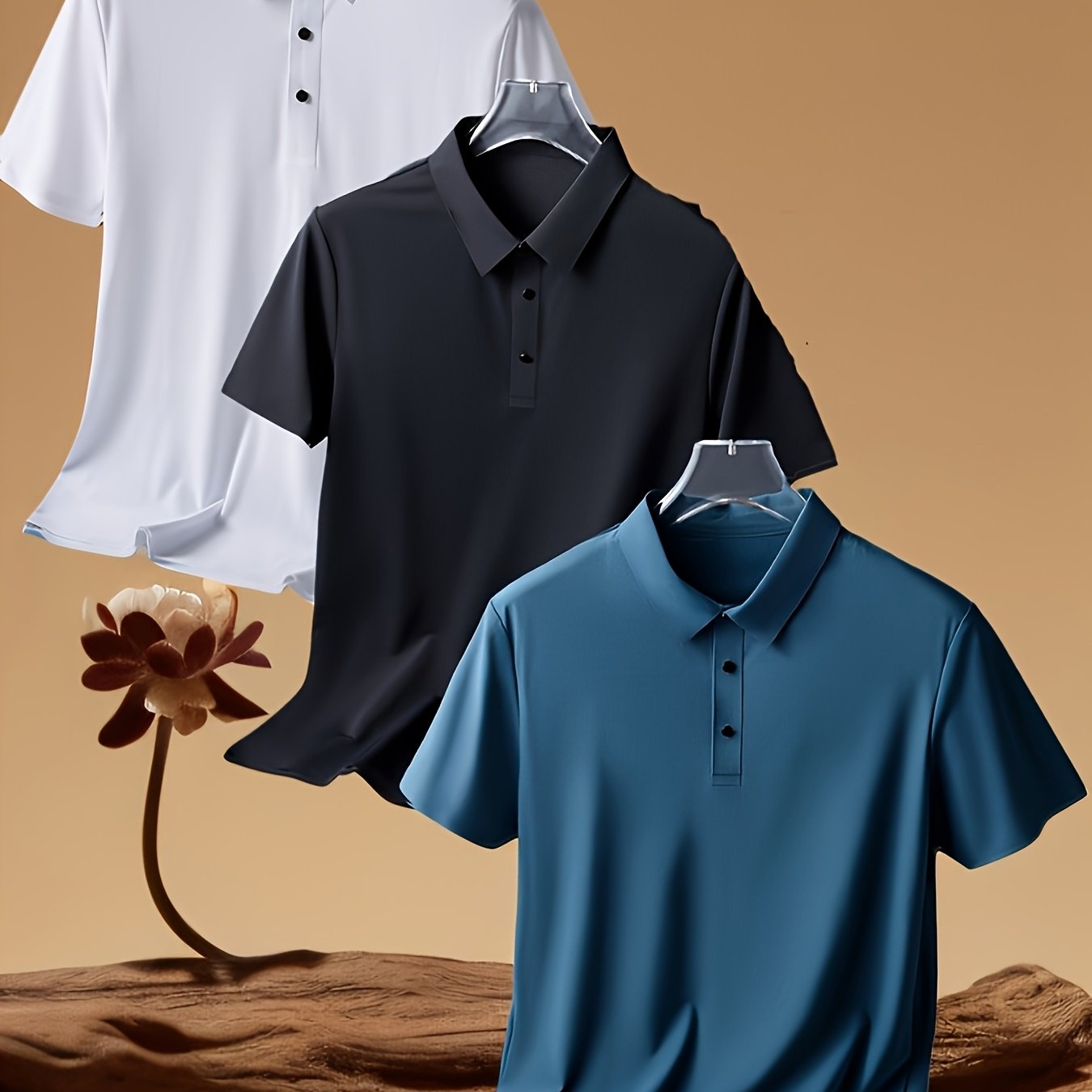 New Summer Solid Color Simple Casual Sports Polo Shirt for Men with a Collar And Short Sleeves.